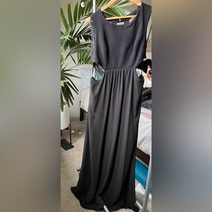 BCBGMaxAzria black maxi sleeveless cutout dress women’s size 12